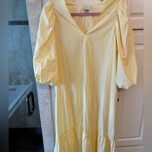 a new day women's light yellow midi dress